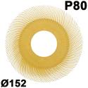 3M™ Scotch-Brite™ Cepillo Radial Bristle BB-ZB, 152 mm x 11 mm x 25 mm, P80, Amarillo, Tipo C, Con Adaptador