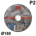 3M™ Disco de Corte Silver Plano, T41, 180 mm x 2 mm x 22 mm, 51797