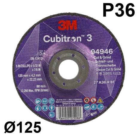 3M™ Cubitron™ 3 Disco de corte y...