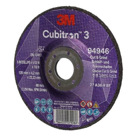 3M™ Cubitron™ 3 Disco de corte y...
