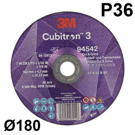 3M™ Cubitron™ 3 Disco de corte y...