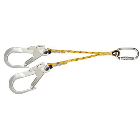 DOBLE CUERDA SIN ABSORBEDOR, 1,5 m con ganchos 54 