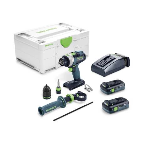 Taladro atornillador de percusión a batería QUADRIVE TPC 18/4 TBX4,0 I-Plus
